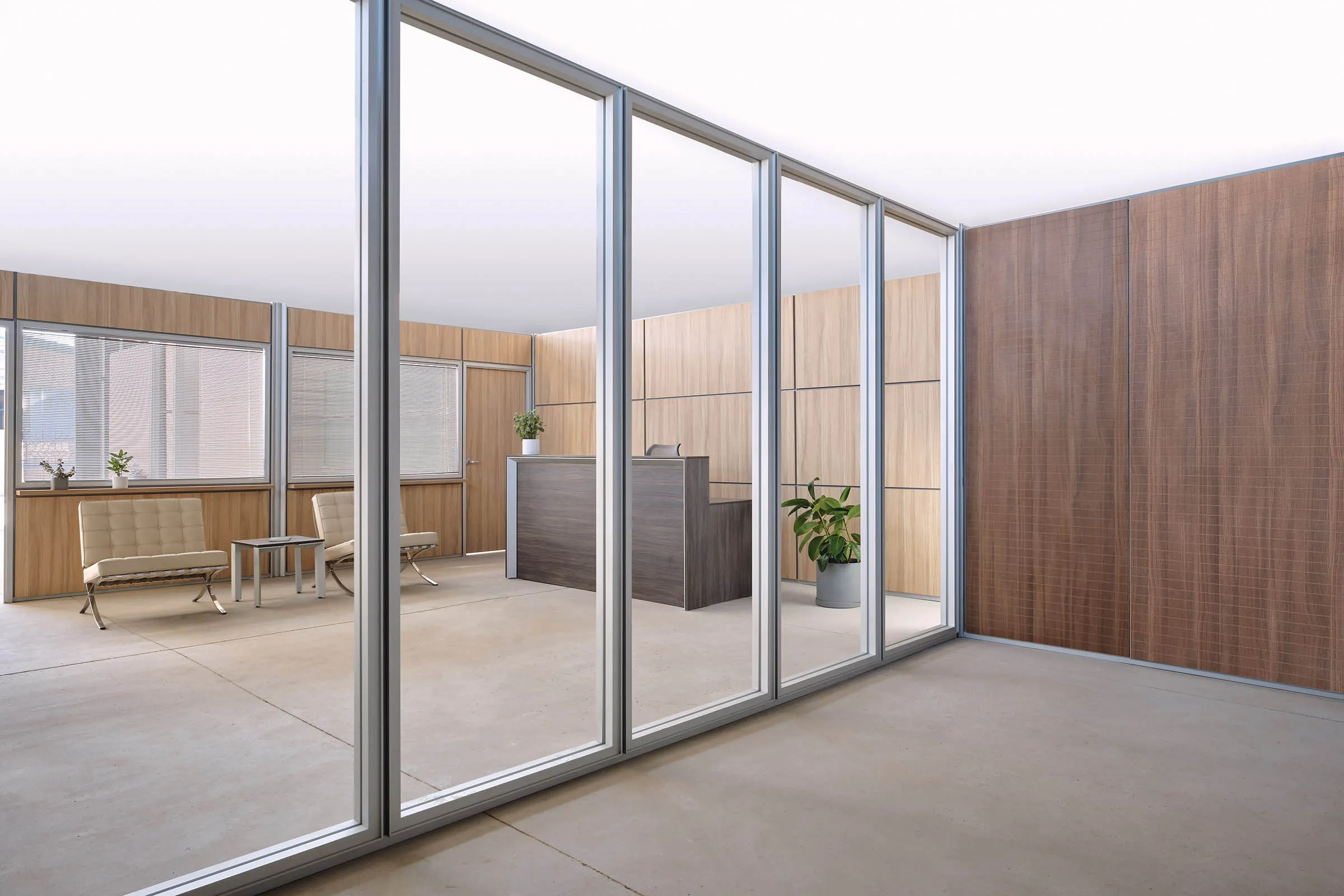 پارتیشن تک جداره آلومینیومی